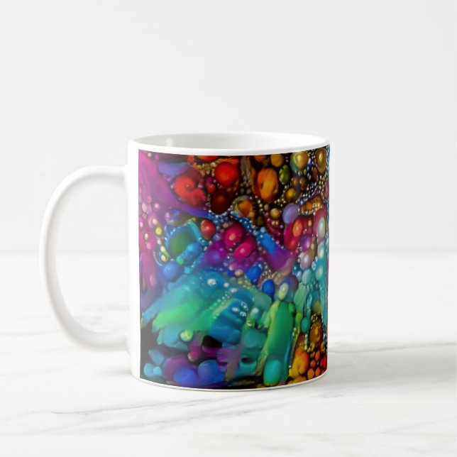 Mug La bulle psychédélique éclate les marguerites Abst (Gauche)