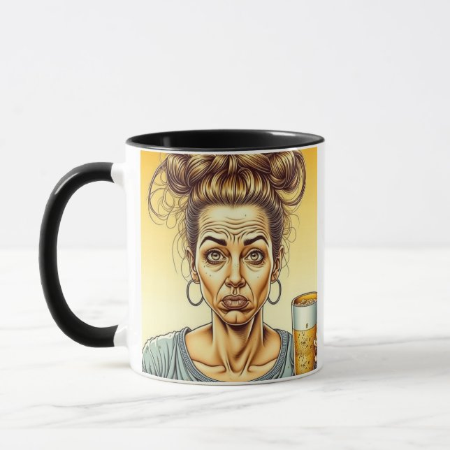 Mug La caféine c'est bien, la bière c'est mieux (Gauche)