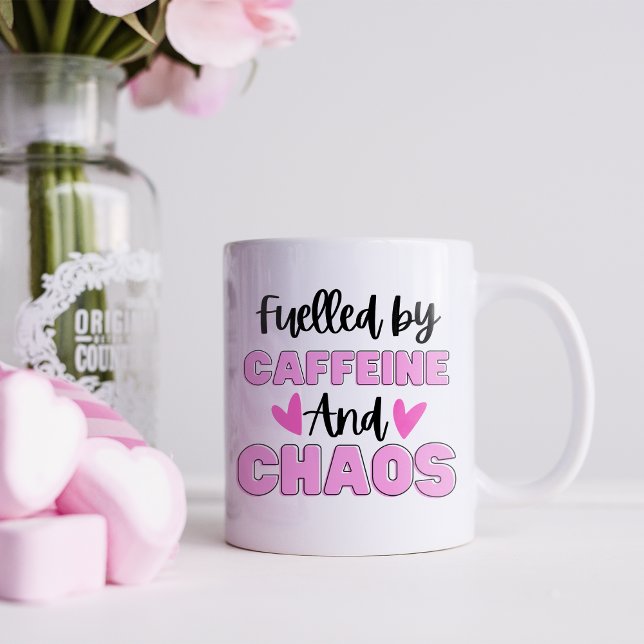 Mug La caféine et le chaos (Créateur téléchargé)