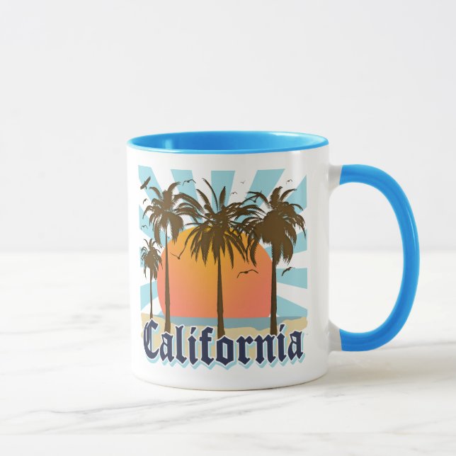 Mug La Californie échoue le coucher du soleil (Droite)