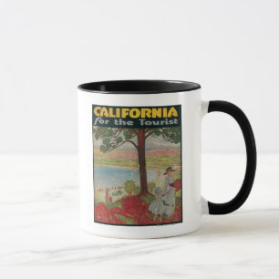Mug La Californie pour l'affiche de touristes