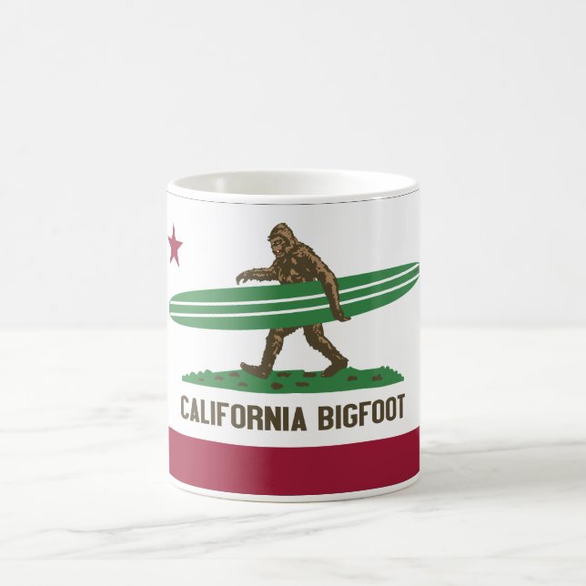 Mug La Californie surfant Bigfoot Longboard (Centre)