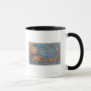 Mug La carte automatique des touristes de Cape Cod