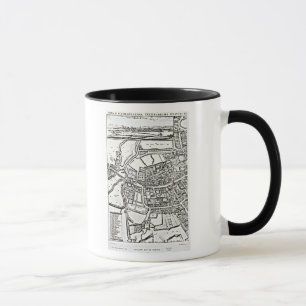 Mug La carte de Loggan d'Oxford, feuille orientale