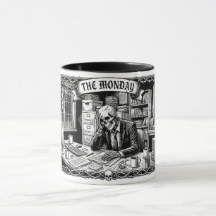 Mug La carte de Tarot du lundi Squelette d'entrepris