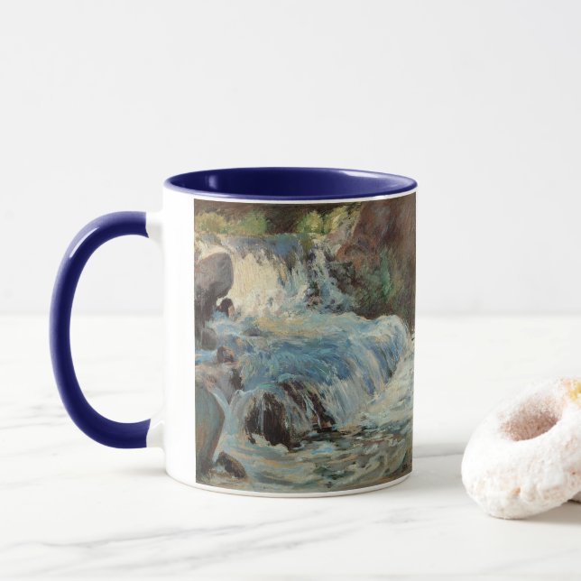Mug La Cascade de Twachtman, Impressionnisme Vintage (Avec donut)