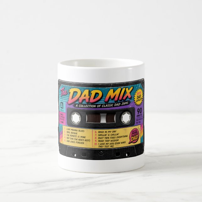 Mug La cassette rétro des années 80 "The Dad Mix" (Centre)