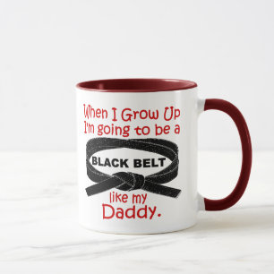 Mug La ceinture noire de KARATÉ aiment mon papa 1