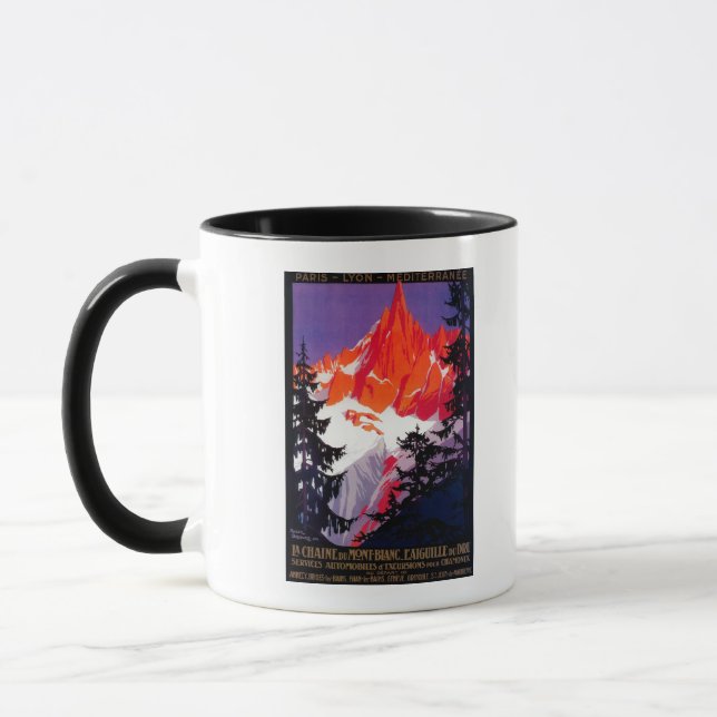 Mug La Chaine De Mont-Blanc Poster VintageEurope (Gauche)