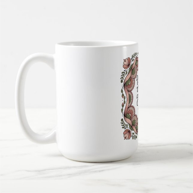 Mug La chaleur qui chasse le froid est l'amour d'une m (Gauche)