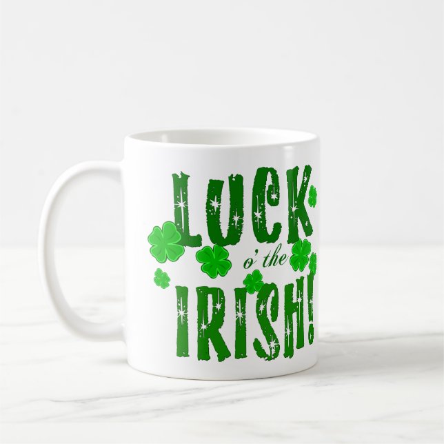 Mug La chance de la boue Shamrock irlandaise (Gauche)