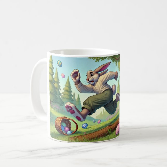 Mug La chasse sauvage du lapin de Pâques - Une chasse  (Devant gauche)