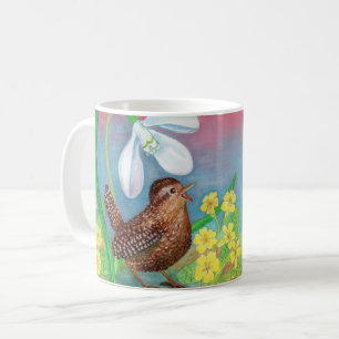 Mug La chute de neige et l'oiseau brun convoquent le p