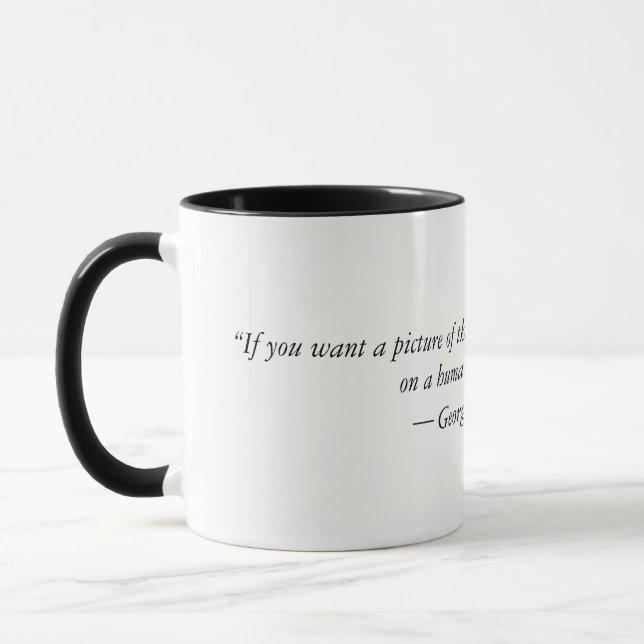Mug La citation à partir de 1984 deux de George Orwell (Gauche)