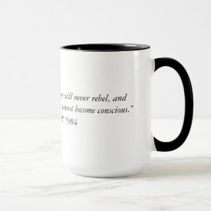 Mug La citation à partir de 1984 deux de George Orwell
