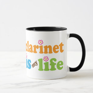 Mug La clarinette mignonne est de rétros fleurs de la
