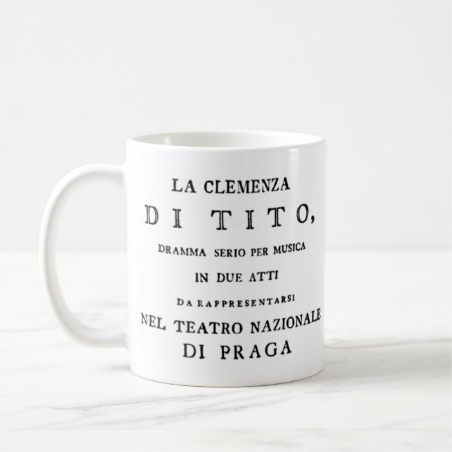 Mug La Clemenza di Tito Libretto page de titre (Gauche)