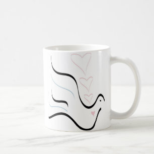 Mug La colombe stylisée dans les couleurs pastel