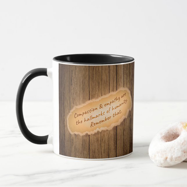 Mug La compassion et l'empathie sont les marques de l' (Avec donut)
