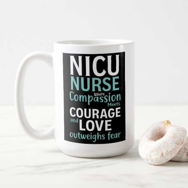 Mug La compassion rencontre le courage – Sans peur et  (Avec donut)