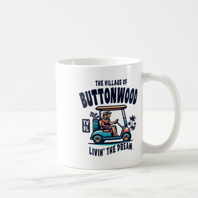 Mug La conception de chariot de golf du village de But (Droite)