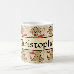 Mug La conception graphique de chiot Brown