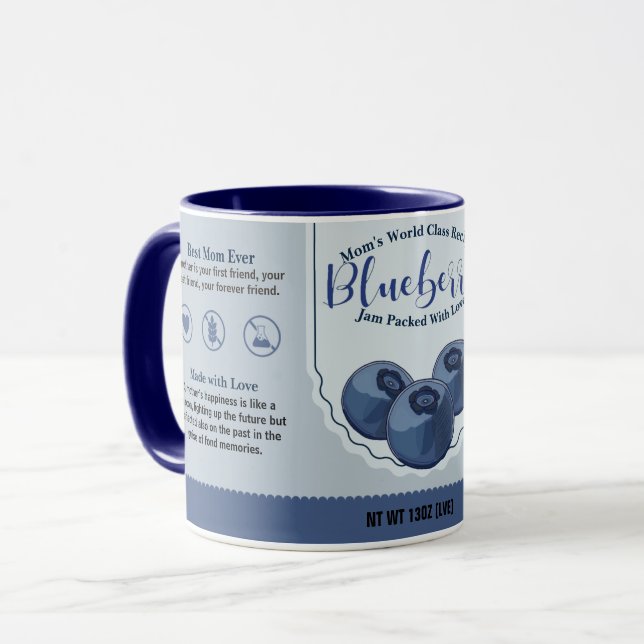Mug La confiture d'amour aux bleuets de classe mondial (Devant gauche)