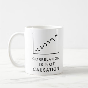Mug La corrélation n'est pas la causalité Humour de st