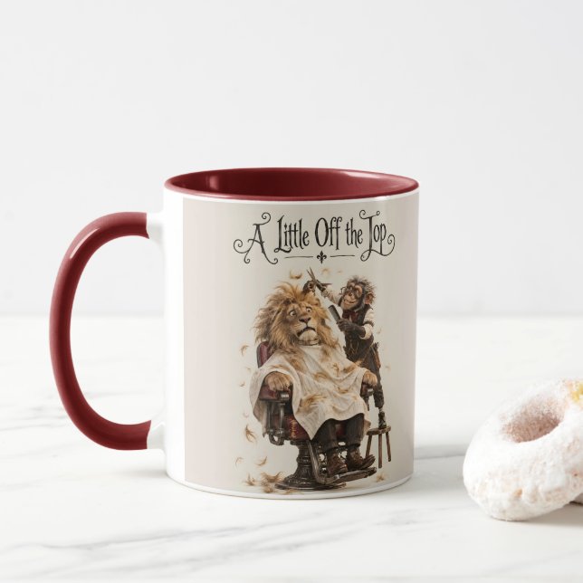 Mug La coupe de cheveux du lion (Avec donut)