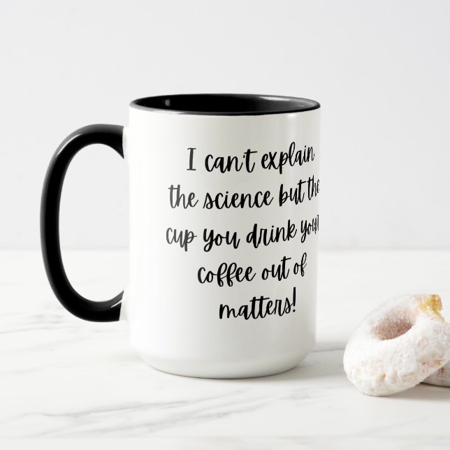 Mug La Coupe Que Vous Buvez Du Café À Partir De Matièr (Avec donut)
