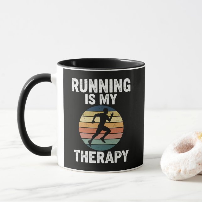 Mug La course est ma thérapie (Avec donut)