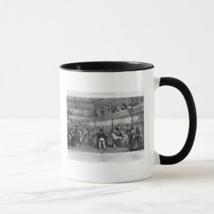 Mug La Courtille, danse populaire, gravée par Yves