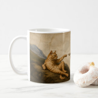 Mug La Création d'Adam Chats Parodie d'Art de la Renai