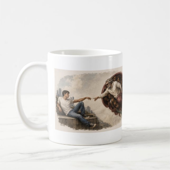 Mug La Création d'Adam - Twist Moderne  (Gauche)