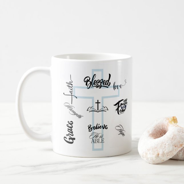 Mug "La croix de l'espoir : un boug de promesses fidèl (Avec donut)