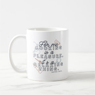 Mug La cuisine est un Plaisir Thé Typographie II