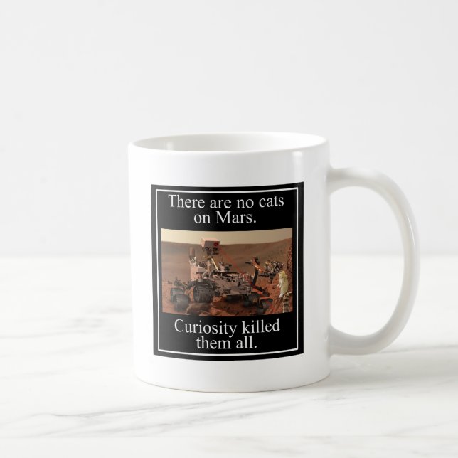 Mug La curiosité Rover de la NASA et aucuns chats sur (Droite)