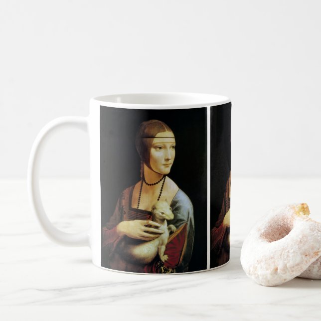 Mug La Dame à l'hermine de Léonard de Vinci (Avec donut)