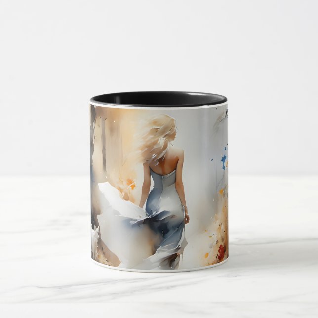 Mug La Dame À Travers Une Forêt (Centre)