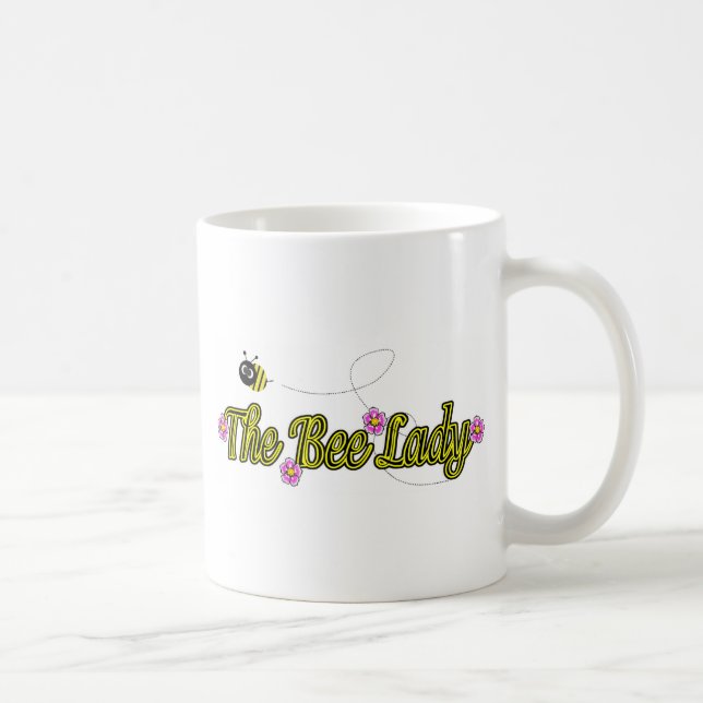 Mug la dame d'abeille avec des fleurs (Droite)