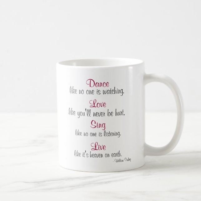 Mug La danse, amour, chantent, vivant… (Droite)