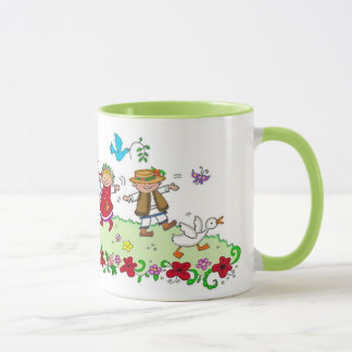 Mug La danse me fait l'art populaire ukrainien heureux