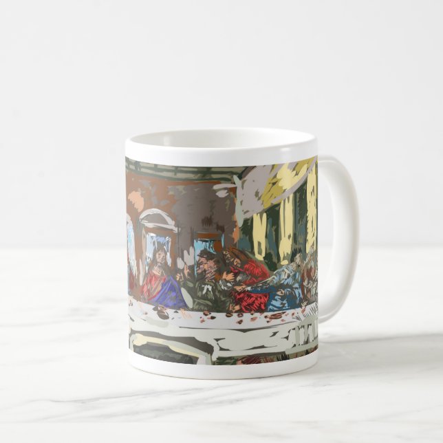 Mug La Dernière Cène : Jésus et ses disciples (Devant droit)