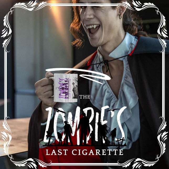 Mug La Dernière cigarette du Zombie (The Zombie's Last Cigarette cover from The Beekeeper Store)