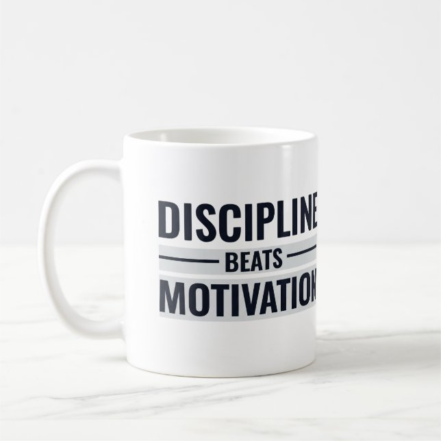 Mug La discipline bat la motivation (Gauche)