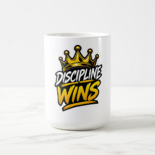 Mug La Discipline Gagne la Couronne Motivation Gym Con