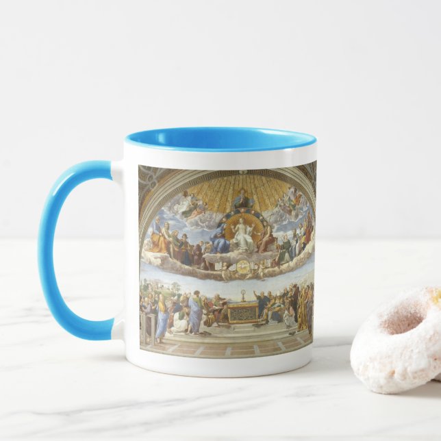 Mug La Dispute du Saint Sacrement, Raphaël Sanzio (Avec donut)