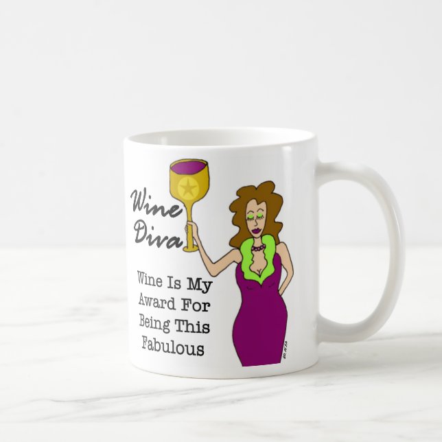 Mug La diva "vin de vin est ma récompense… " (Droite)