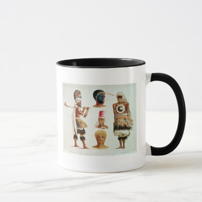 Mug La diverse danse costume usé chez Nakello, Fidji (Droite)