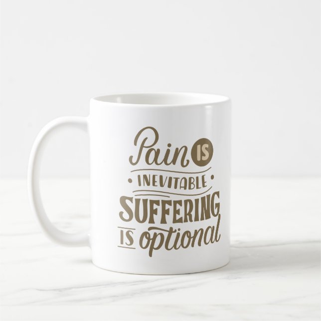 Mug la douleur est inévitable la souffrance est facult (Gauche)